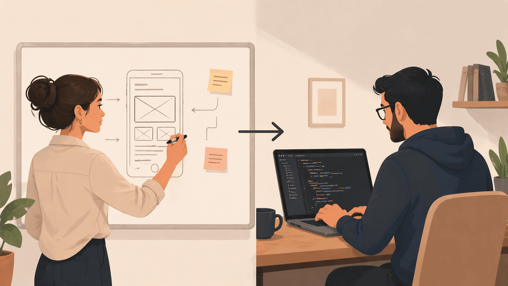 Non-technical founder working with an MVP specialist to launch a product
